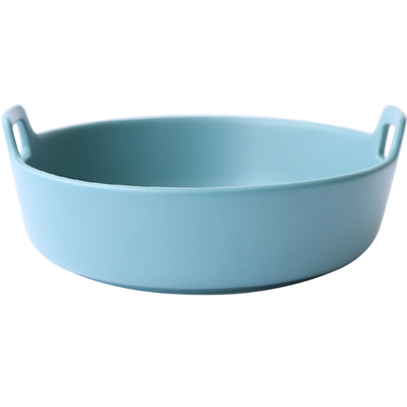 Large creative ears fruit salad bowl of Japanese household ceramic bowl rainbow such use boiled fish bowl of soup bowl