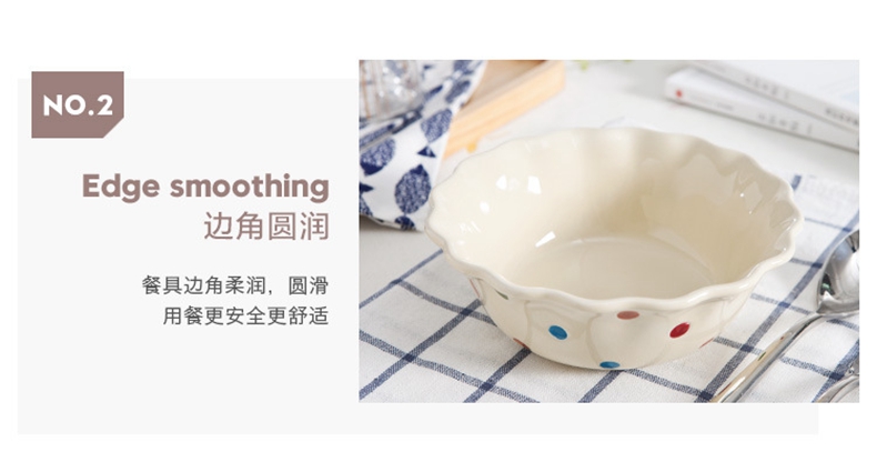 Household ceramics dishes tableware wave some Korean dishes, lovely dessert salad bowl bowl rainbow such as bowl bowl suit