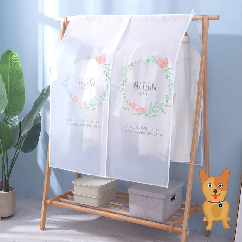 Clothes hanger hood dust cover ground clothes hanging clothes bag anti-dust cover long version of hanging household clothes cover lengthened wardrobe collection