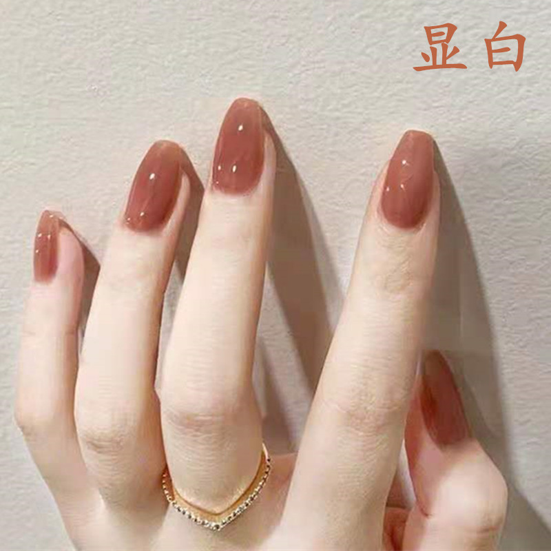 Self-adhesive chia-sheet mesh red wearable nail patches wind pictures directly attached to the advanced medecor finished women