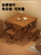 Folding Table for Home Use, Small Apartment, Solid Wood, No Assembly Needed, Simple Dining Table, Outdoor Stall Portable Dining Table, 2026 Hot Model