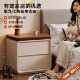 Imported Solid Wood Bedside Table, Modern, Simple, Light Luxury, High-End Bedroom Bedside Large-Capacity Storage Cabinet, 2026 New Model