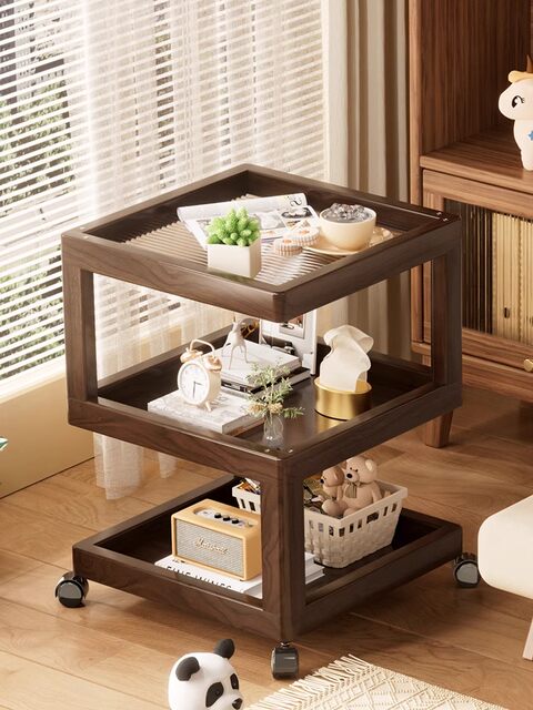 Medieval-Style Bedroom Bedside Cabinet, Home Bedroom Bedside Storage Rack, Movable Storage Cabinet, 2026 New Hot Model