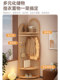 Floor-Standing Bedroom Home Use Fixed Horseshoe-Shaped Clothes Storage Rack, Simple and Luxurious Single-Rod Coat Rack for Living Room
