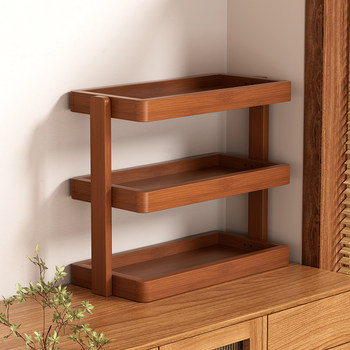 Solid Wood Storage Rack Floor-Standing Multi-Layer Living Room Home Storage Rack Balcony Storage Rack