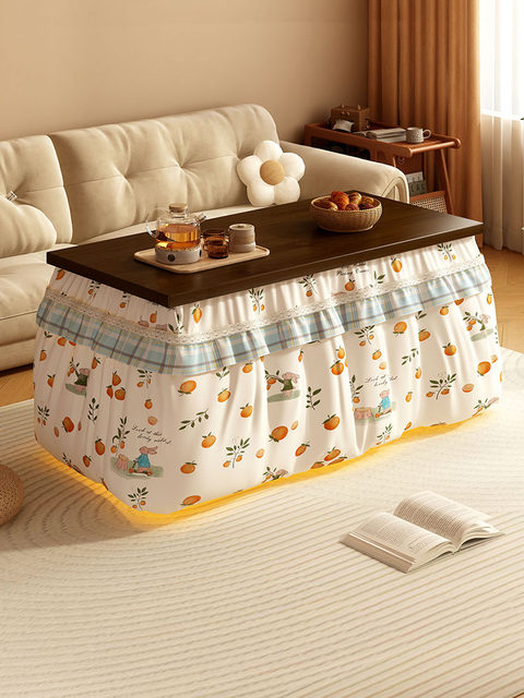 New Model of Fire-Heated Table for Home Use, Foldable Dining Table, Bamboo Square Table, Fire Stove, Winter Coffee Table, Hunan Province Table