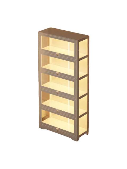Lighted Figure Display Cabinet with Lock, Household Dust-Proof Acrylic Model Display Cabinet, Toy Blind Box Display Rack