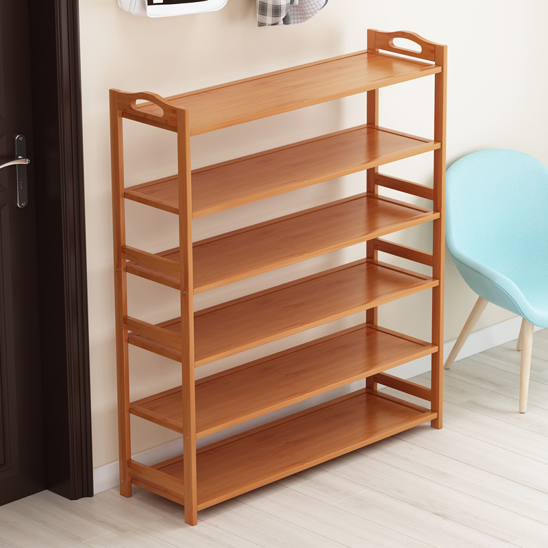 Shoe rack Sub-simple doorway multilayer solid wood bamboo storage Shelf Dust-proof Dormitory Household Large Capacity No Door Shoes Cabinet-Taobao