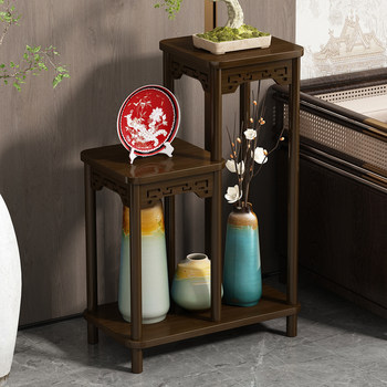 Flower Stand Living Room Floor-Standing Solid Wood Shelf Succulent Plant Display Rack Indoor Simple Windowsill Ornament Flower Stand