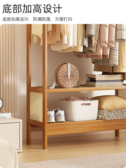 Clothes Rack for Living Room, Floor-Standing Bedroom Storage Rack, Bedside Clothes Organizer, Coat Rack, 2024 New Popular Model