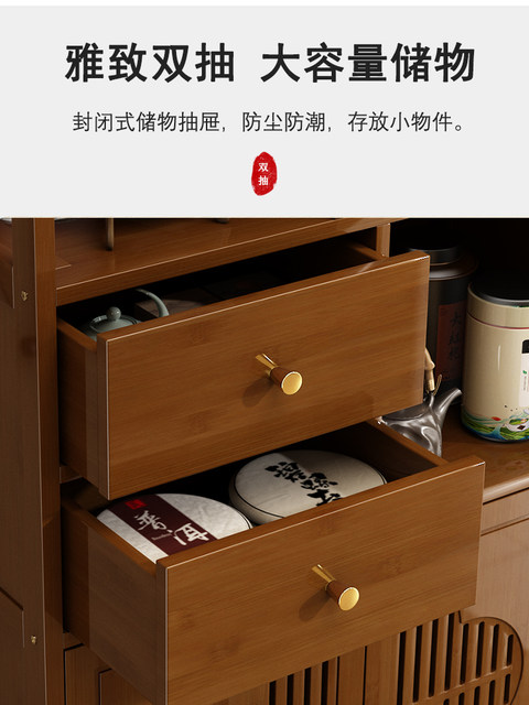 Display Cabinet for Living Room, Large Capacity, New Chinese Style, Multi-Functional Shelf, Multi-Purpose Partition, Tea Rack, Storage Rack