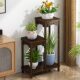 Integrated Flower Stand Ornament, Solid Wood Storage Rack, New Chinese Style Indoor Floor-Standing Flower Stand, Flower Pot Rack, Living Room Hanging Orchid Stand