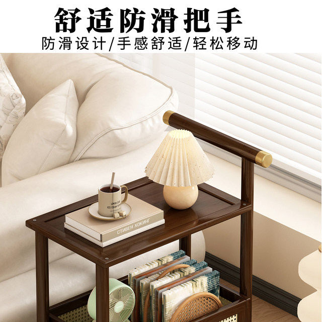 Side Table, Mobile Coffee Table, Small Table, Trolley, Sofa Side Table, Side Cabinet, Storage Rack, 2024 New Model Corner Table, Bedside Table