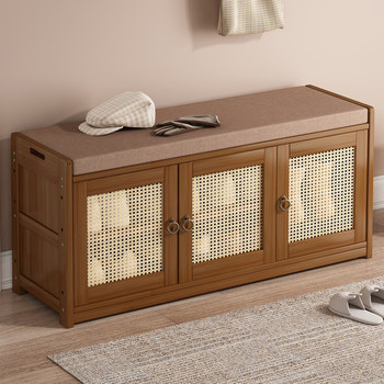 Shoe-Changing Bench for Home Use at the Entrance, Shoe Bench, Shoe Cabinet, and Seating Bench All in One, Creative and High-End Design for Entryway and Bedroom