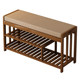 All-Bamboo Shoe Bench and Shoe Cabinet, Home Shoe Rack, Integrated Entryway Bench for Sitting, Doorway Storage, Shoe Bench with Multiple Layers for Entryway Shoe Rack