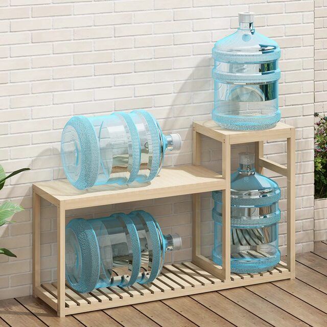 All-Solid Wood Integrated Flower Stand Floor-Standing Ornament Rack Living Room Small Fish Tank Stand Indoor Flower Stand Hanging Orchid Pot Stand