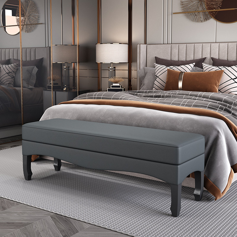 Passer-style shoe changing stool home doorway solid wood cloakroom couch stool soft-covered tech cloth footstool in the house wearing a shoe stool