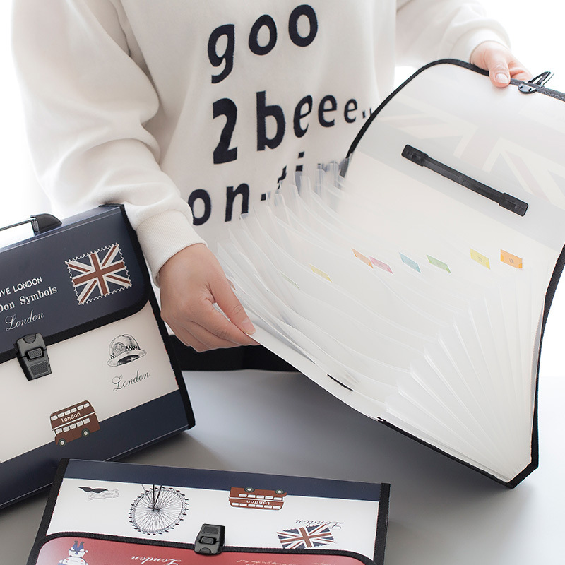 A4 Organ Folder Multilayer Mount Rolls Sub information Paper paper collecting bag Book student Divine Instrumental Carry-on Organza-Taobao