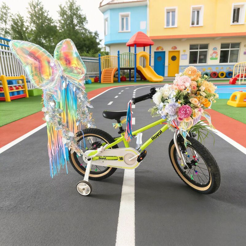 Kindergarten Float Decoration Materials, Sports Day Children's Bicycles, Tricycles, Parade Decorations, Handmade Transparent Flower Umbrellas