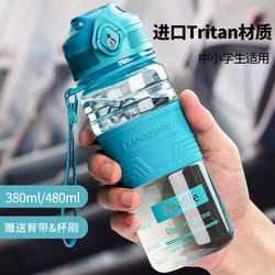 Children's Water Cup for Kindergarten and School, Anti-Fall, for Primary and Secondary School Students, Boys, Summer Transparent Plastic Water Bottle