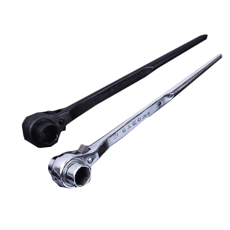 Ruwey Ratchet Wrench Metric Quick Drop Wrench Multipurpose Fast Pointed Tail Ratchet Wrench 17-19 (mirror six