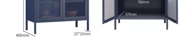 Sideboard hiện đại tối giản rèn sắt cửa lưới tủ khóa tủ tủ Bắc Âu kinh tế bộ trà tủ lưu trữ tủ trà - Buồng