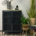 Sideboard hiện đại tối giản rèn sắt cửa lưới tủ khóa tủ tủ Bắc Âu kinh tế bộ trà tủ lưu trữ tủ trà - Buồng tủ quần áo hiện đại Buồng