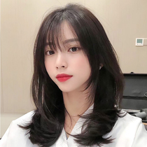 Wig female long hair natural full head set red xin lace with the same authentic realistic hair set of real hair