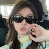 Солнцезащитные очки, кошачий глаз, простой и элегантный дизайн, премиум класс, яркий броский стиль, европейский стиль