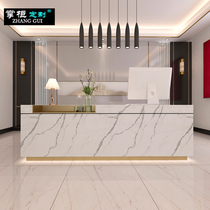 Cash register shop small clothing shop counter stainless steel simple modern beauty salon company front desk reception desk