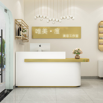 Cash register clothing women's clothing shop stainless steel front desk simple modern bar beauty salon nail light luxury arc counter