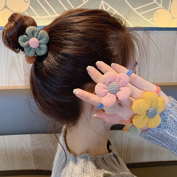 Children's hair Circle online Red 2021 new female baby girl hair ring sweet and cute rubber band Princess Princess Hair Circle