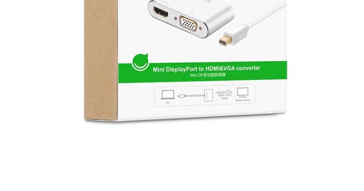 tivi sharp 32 inch Green Union minidp bật hdmi Máy tính chuyển đổi máy tính Apple cho Microsoft giao diện bề mặt chuyên nghiệp macbookair kết nối màn hình TV bộ chuyển đổi sét vga - TV thay màn hình tivi