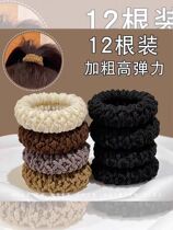 Meow milk coffee color bold high ponytail hair rope for women to tie their hair high elasticity and durability hair rope hair band rubber band headwear