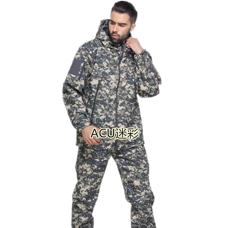 Outdoor tactical suit windproof training game TAD soft shell shark skin suit waterproof hunting camouflage camouflage