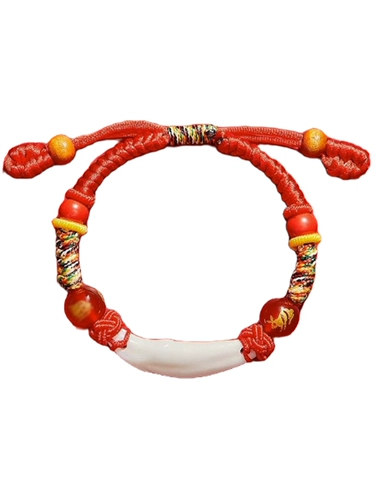 Детский браслет из красной нити ручной работы, китайский гороскоп, цвета киновари