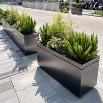 Outdoor wrought iron stainless steel flower box combination partition municipal square commercial street shopping mall garden fence flower trough customization