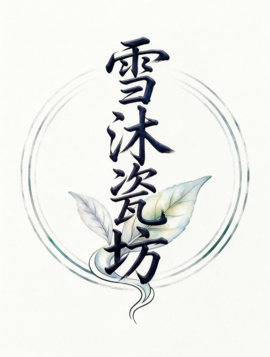 雪沐瓷坊的LOGO