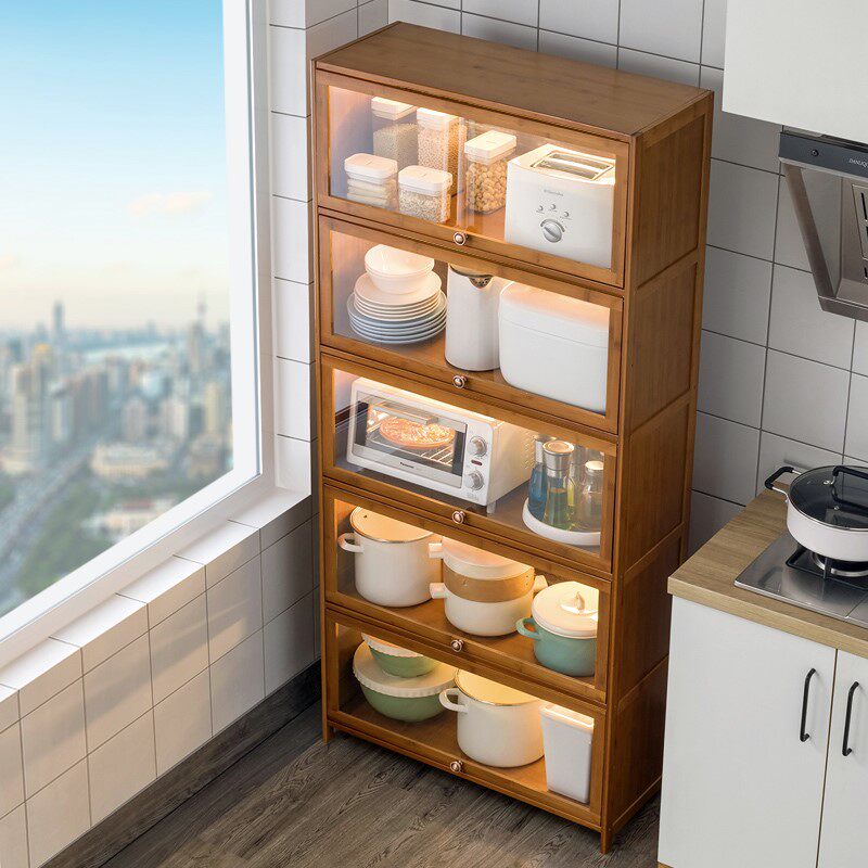 Bowl cabinet storage cabinet kitchen ventilation insect prevention simple household economy shelf multifunctional drain with lid
