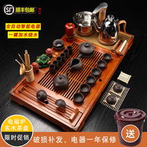 Purple Sand Kung Fu tea set Home office Automatic solid wood tea tray Tea ceremony Living room Tea table table Tea sea