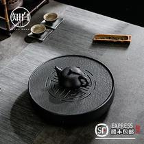 Round dry bubble ceramic tea tray simple tray water storage Tea Sea small tea tray kung fu tea set household tea table