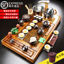 Kung Fu Tea Set Home Fully Automatic One Living Room Solid Wood Tea Plate Complete Ceramics Tea Tea Table Tea Ceremony