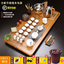 Complete set of tea set automatic integrated induction cooker kung fu tea household set ceramic simple office
