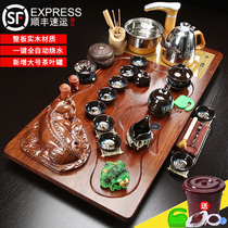 Tea set set household solid wood tea tray living room set of fully automatic one tea table ceramic tea Tea Tea Sea tea ceremony