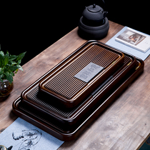 Simple heavy bamboo tea tray drainage large bamboo tea table home Tea Kung Fu Tea set solid wood tea tray