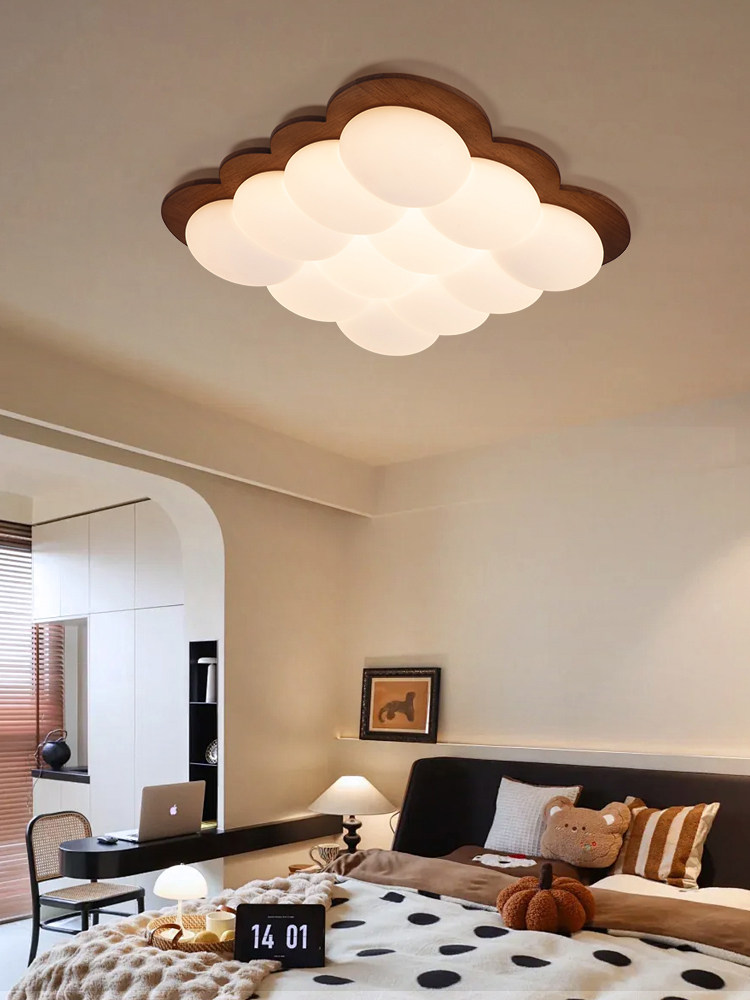 2024 New Walnut Led Ceiling Lamp Solid Wood Living Room Lamp Master Bedroom Dining Room Lamp New Chinese Style Lighting Fixtures