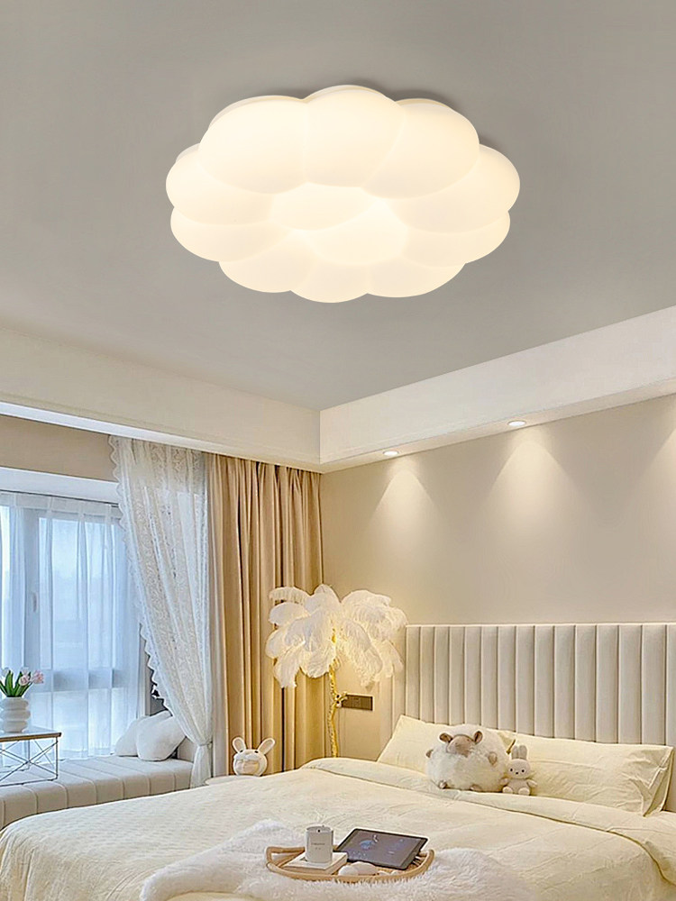 2025 New Cream-Style Bubble Led Ceiling Light for Living Room, Warm and Romantic, Eye-Protecting Bedroom Light, Dining Room Light
