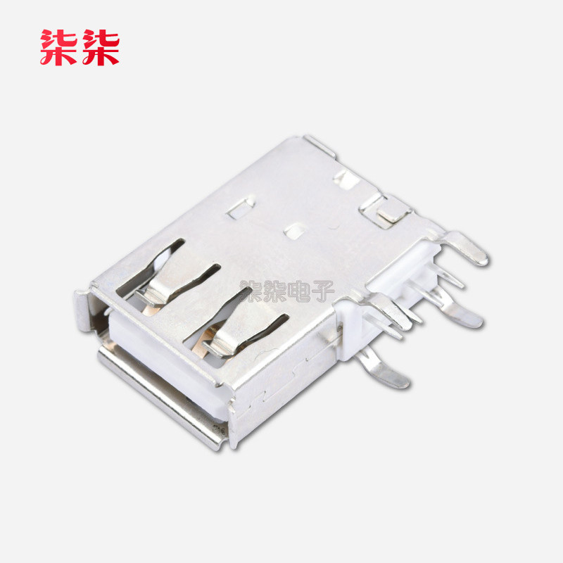 USB A-type female socket Side plug-in long body socket