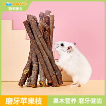 Hamster grinding stick grinding stone rabbit dragon cat golden silk bear apple branch wood grinding tablet full set