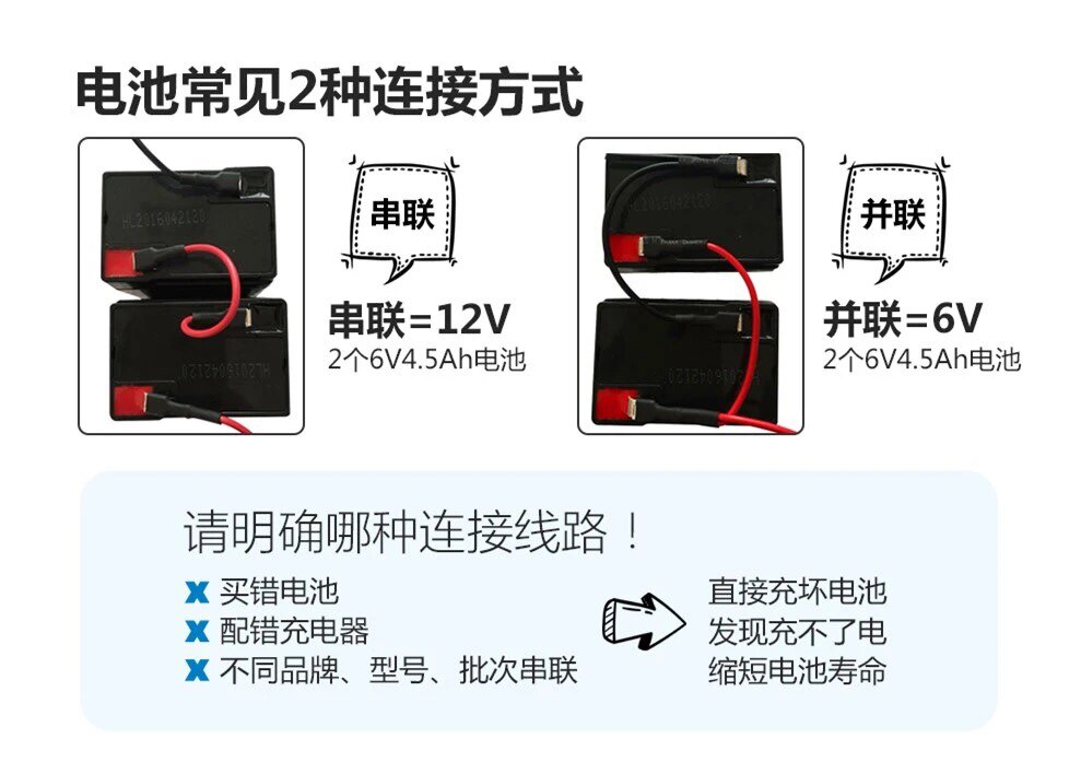 Аккумулятор фиксированный 天能童车电池6v4.5ah7a10a12伏儿童四轮摩托电动玩具汽车音响电瓶 Days can